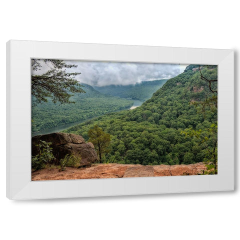 Scenic City 37 White Modern Wood Framed Art Print by Lee, Rachel