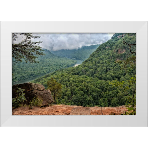 Scenic City 37 White Modern Wood Framed Art Print by Lee, Rachel