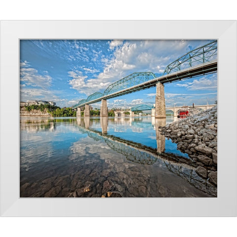 Scenic City 44 White Modern Wood Framed Art Print by Lee, Rachel