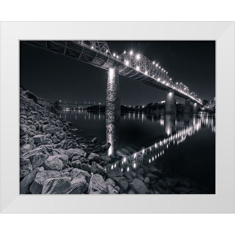 Scenic City 45 White Modern Wood Framed Art Print by Lee, Rachel