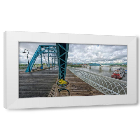 Scenic City 48 White Modern Wood Framed Art Print by Lee, Rachel