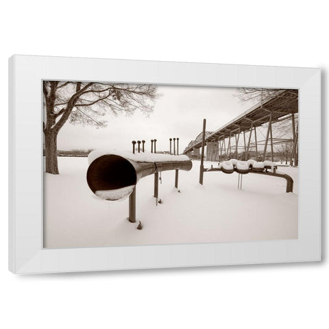 Scenic City 49 White Modern Wood Framed Art Print by Lee, Rachel