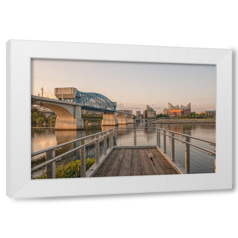 Scenic City 5 White Modern Wood Framed Art Print by Lee, Rachel