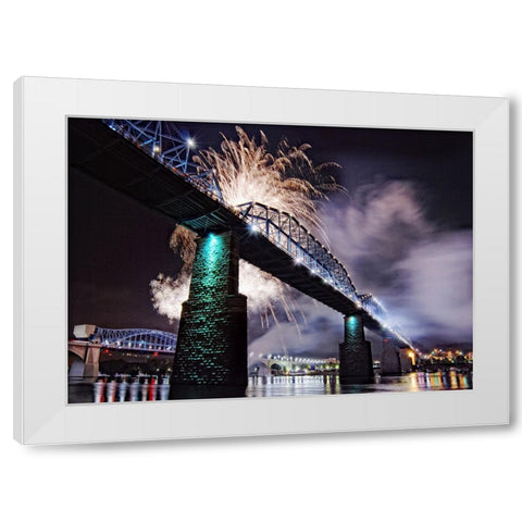 Scenic City 54 White Modern Wood Framed Art Print by Lee, Rachel