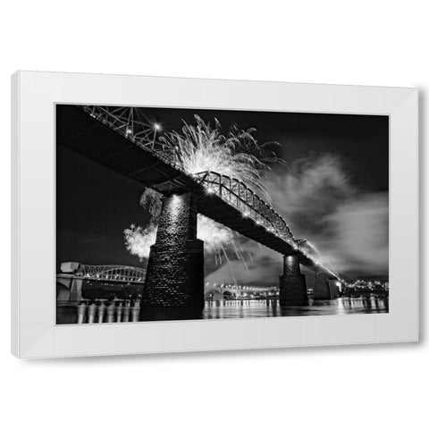 Scenic City 61 White Modern Wood Framed Art Print by Lee, Rachel