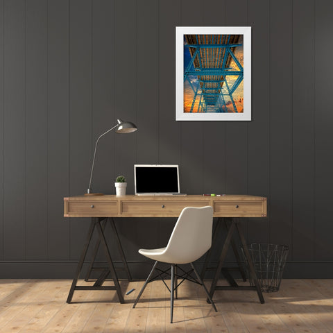 Scenic City 64 White Modern Wood Framed Art Print by Lee, Rachel