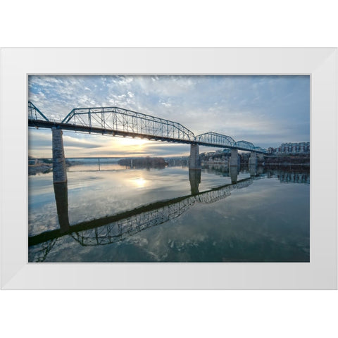 Scenic City 70 White Modern Wood Framed Art Print by Lee, Rachel