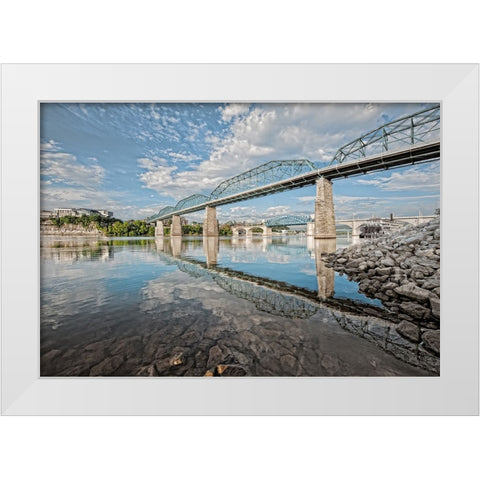 Scenic City 71 White Modern Wood Framed Art Print by Lee, Rachel