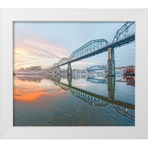 Scenic City 73 White Modern Wood Framed Art Print by Lee, Rachel