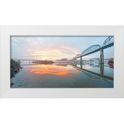 Scenic City 74 White Modern Wood Framed Art Print by Lee, Rachel