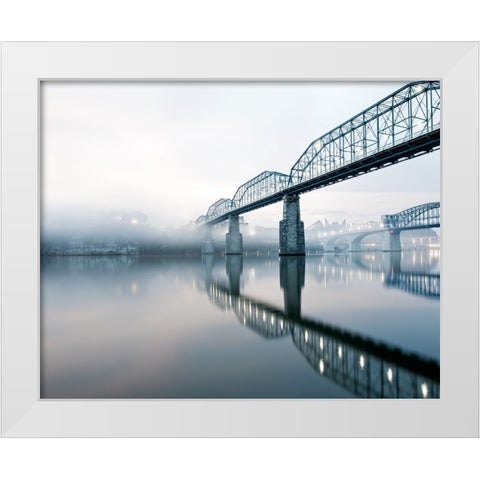 Scenic City 75 White Modern Wood Framed Art Print by Lee, Rachel