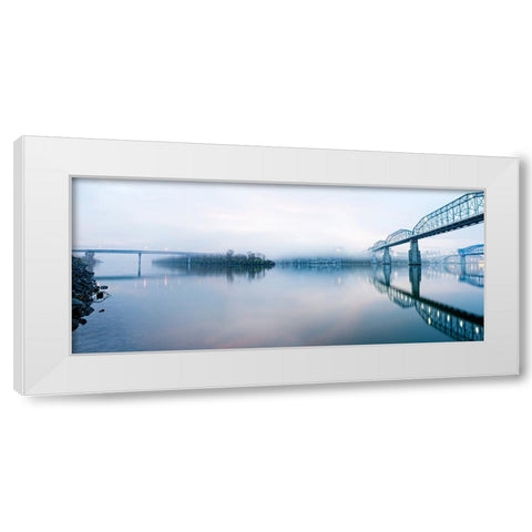 Scenic City 76 White Modern Wood Framed Art Print by Lee, Rachel
