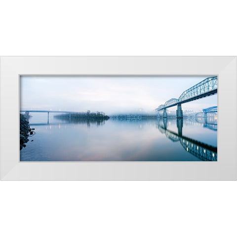 Scenic City 76 White Modern Wood Framed Art Print by Lee, Rachel