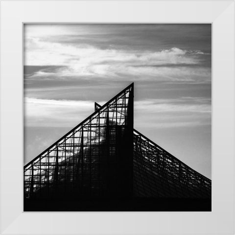 Scenic City 8 BW White Modern Wood Framed Art Print by Lee, Rachel