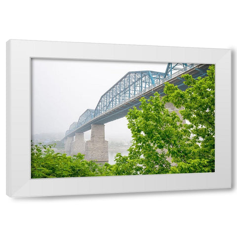 Scenic City 81 White Modern Wood Framed Art Print by Lee, Rachel