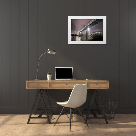 Scenic City 84 White Modern Wood Framed Art Print by Lee, Rachel
