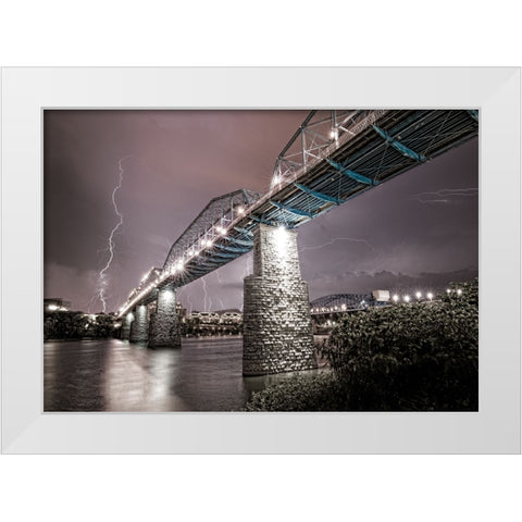 Scenic City 84 White Modern Wood Framed Art Print by Lee, Rachel