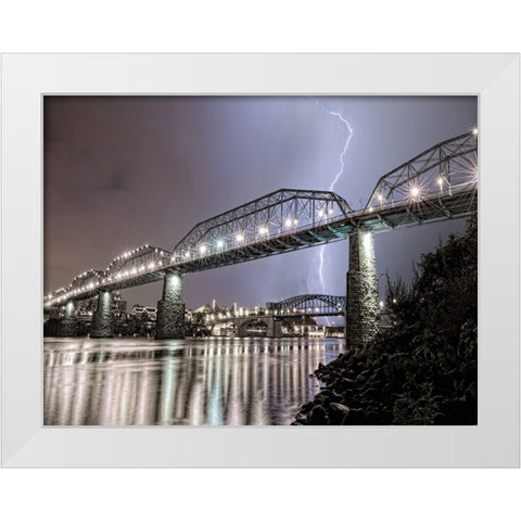 Scenic City 86 White Modern Wood Framed Art Print by Lee, Rachel