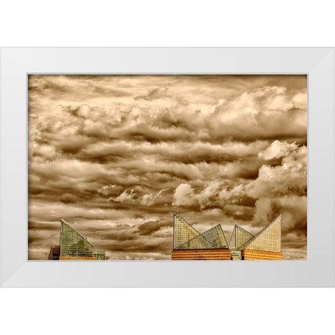 Scenic City 9 White Modern Wood Framed Art Print by Lee, Rachel