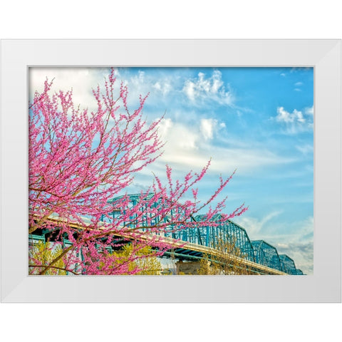 Scenic City 91 White Modern Wood Framed Art Print by Lee, Rachel