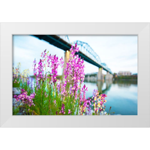 Scenic City 93 White Modern Wood Framed Art Print by Lee, Rachel