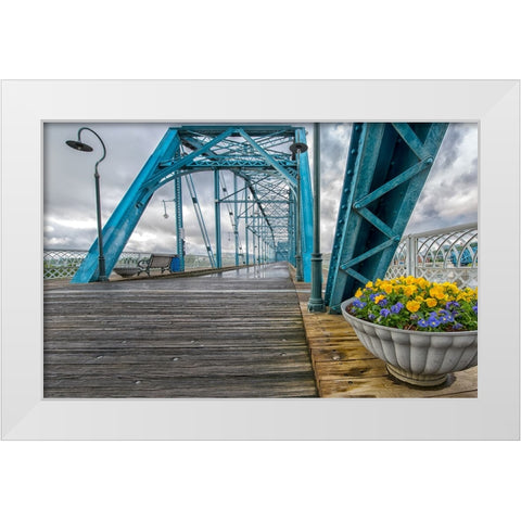 Scenic City 96 White Modern Wood Framed Art Print by Lee, Rachel