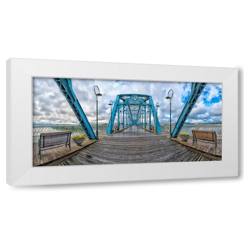 Scenic City 98 White Modern Wood Framed Art Print by Lee, Rachel