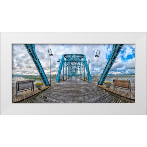 Scenic City 98 White Modern Wood Framed Art Print by Lee, Rachel