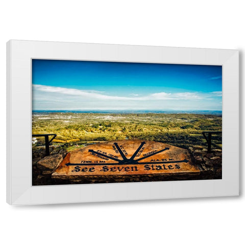 See Seven States White Modern Wood Framed Art Print by Lee, Rachel