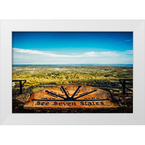 See Seven States White Modern Wood Framed Art Print by Lee, Rachel