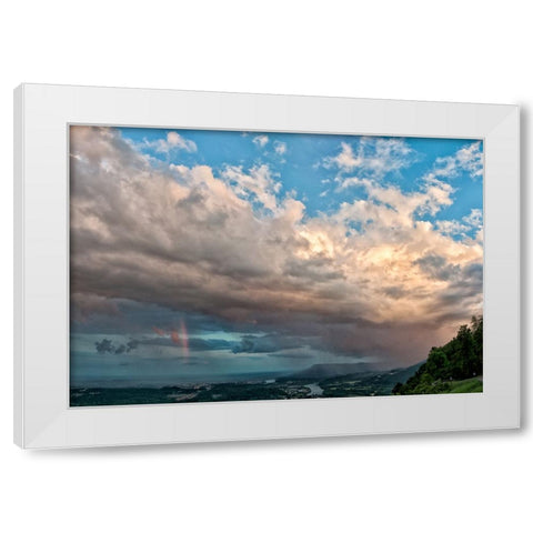 Silver Lining White Modern Wood Framed Art Print by Lee, Rachel
