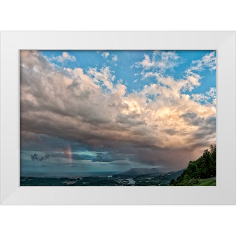 Silver Lining White Modern Wood Framed Art Print by Lee, Rachel