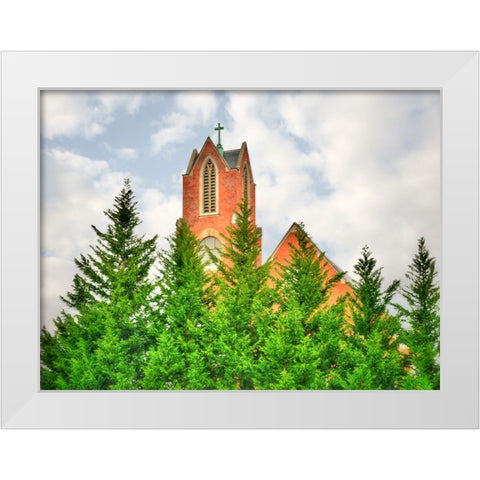 Sky is not the Limit White Modern Wood Framed Art Print by Lee, Rachel