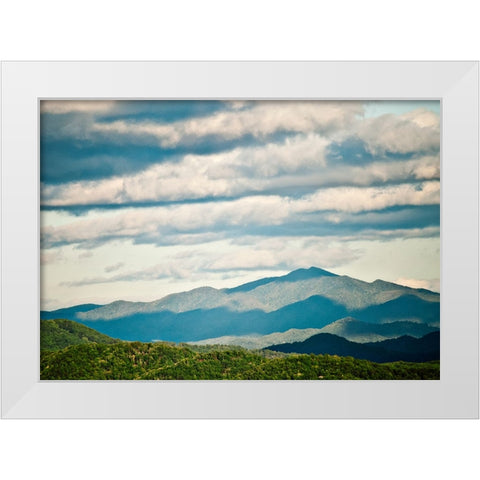 Smokey Shadows White Modern Wood Framed Art Print by Lee, Rachel