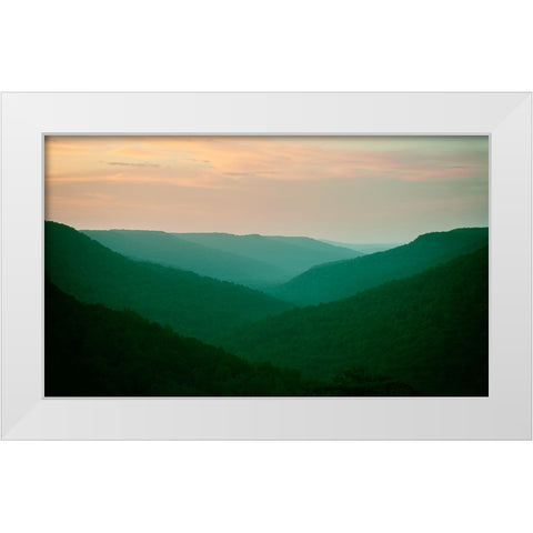 Smokies Twilight White Modern Wood Framed Art Print by Lee, Rachel