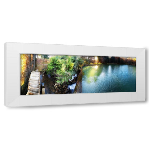 St Elmo Mill Pond White Modern Wood Framed Art Print by Lee, Rachel