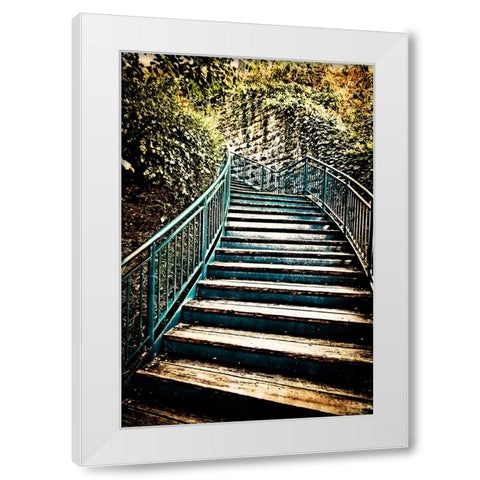 Step Up Tea Stained White Modern Wood Framed Art Print by Lee, Rachel