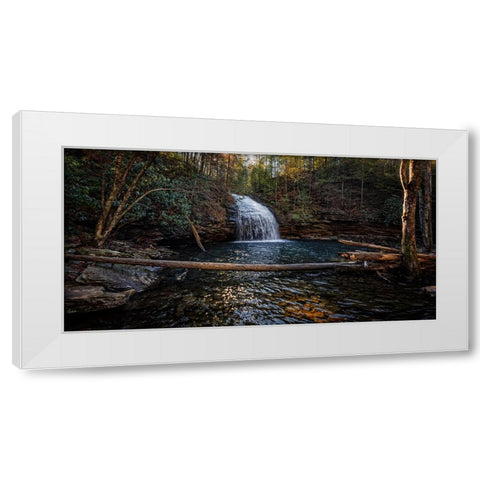 Stinging Fork Falls Pano White Modern Wood Framed Art Print by Lee, Rachel