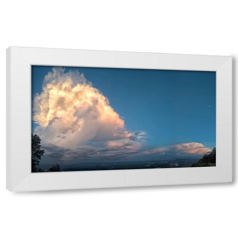 Storm Over Chattanooga White Modern Wood Framed Art Print by Lee, Rachel