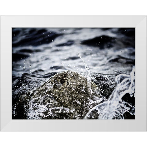 Stream 11 White Modern Wood Framed Art Print by Lee, Rachel