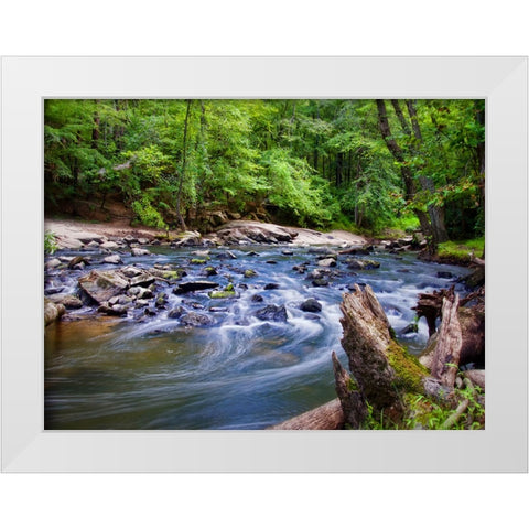 Stream 12 White Modern Wood Framed Art Print by Lee, Rachel