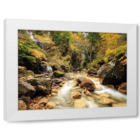 Stream 14 White Modern Wood Framed Art Print by Lee, Rachel
