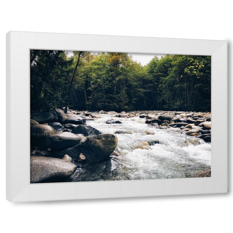 Stream 16 White Modern Wood Framed Art Print by Lee, Rachel