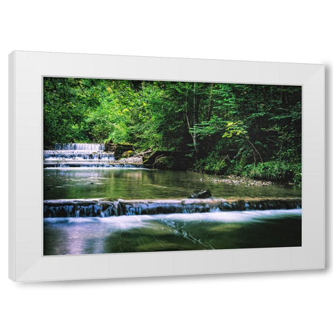Stream 18 White Modern Wood Framed Art Print by Lee, Rachel