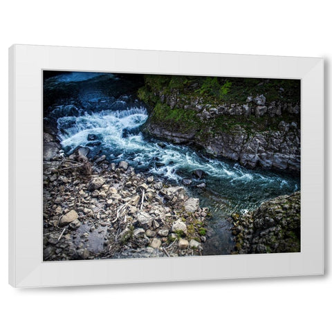 Stream 19 White Modern Wood Framed Art Print by Lee, Rachel