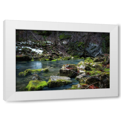 Stream 2 White Modern Wood Framed Art Print by Lee, Rachel