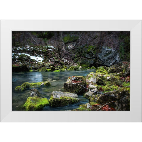 Stream 2 White Modern Wood Framed Art Print by Lee, Rachel