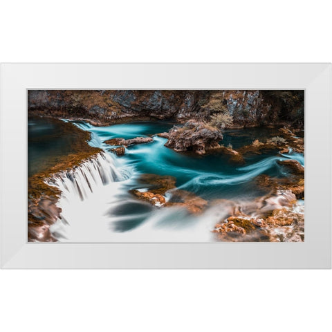 Stream 21 White Modern Wood Framed Art Print by Lee, Rachel