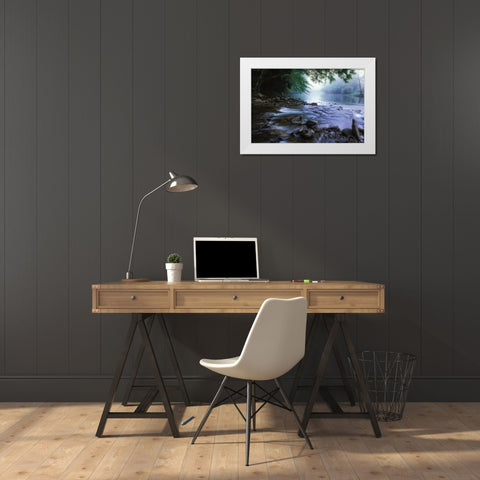 Stream 4 White Modern Wood Framed Art Print by Lee, Rachel