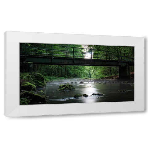 Stream 6 White Modern Wood Framed Art Print by Lee, Rachel